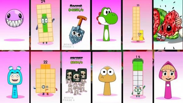 Sprunki OC с номерами блоков 22, 23, 24 | Подборка Incredibox