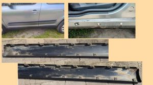 Как снять накладки на пороги шкода.