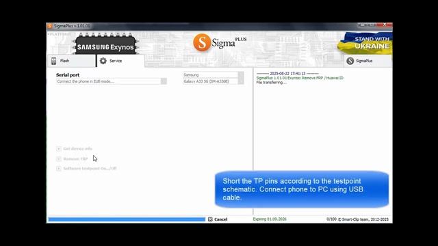 Samsung Galaxy A33 5G (Exynos 1280) Remove FRP with Sigma Plus