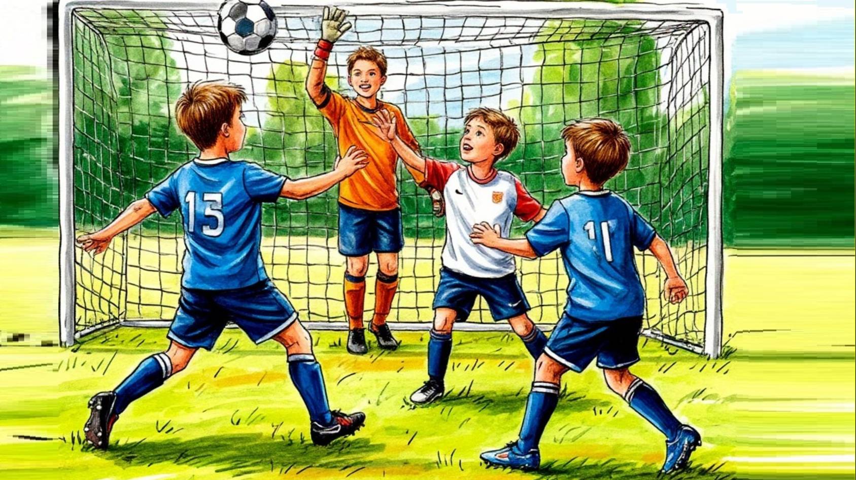 Футбол в летнем лагере