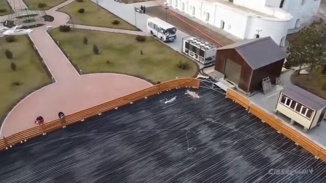 Каток в Астраханском кремле. смотреть онлайн