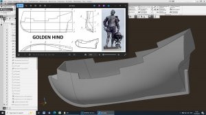 Корпус галеона "Золотая лань" в Компас-3D