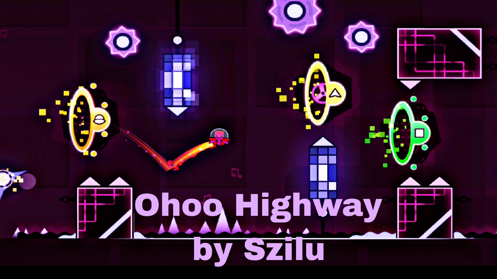 Geometry Dash. Уровень дня. Ohoo Highway by Szilu смотреть онлайн