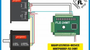 Обзор и настройка комплекта шагового LC57HS56 и драйвера MC542E