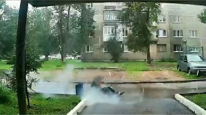 Мужик подорвался на кеге с пивом. Уфа