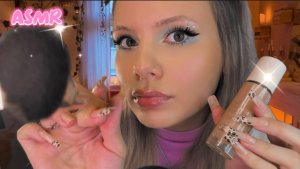 АСМР ПОПУЛЯРНАЯ ДЕВОЧКА ДЕЛАЕТ ТЕБЕ МАКИЯЖ НА ВЕЧЕРИНКЕ (она твоя подруга)