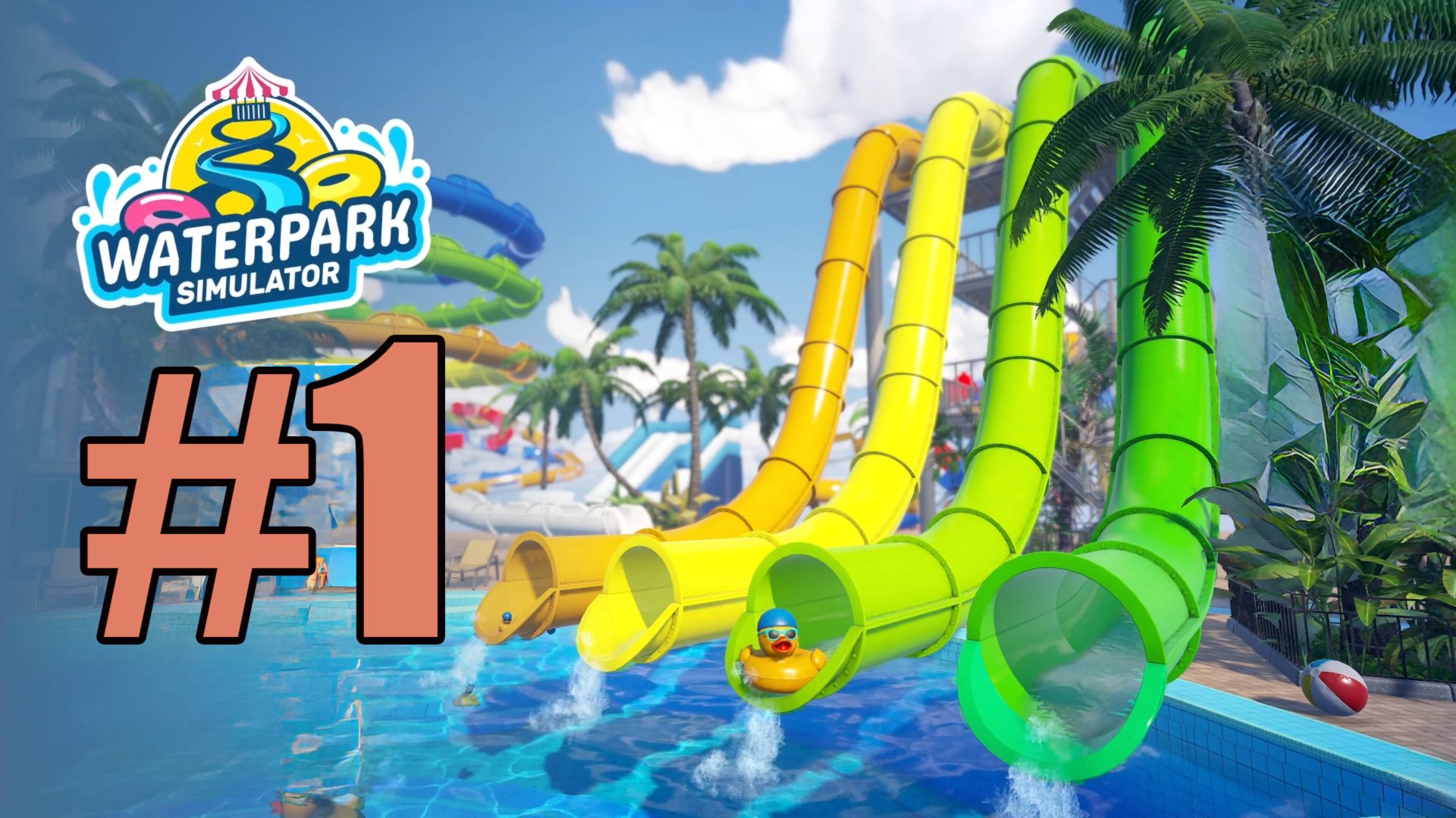 Waterpark Simulator прохождение на русском #1 строительство аквапарка и первые посетители смотреть онлайн