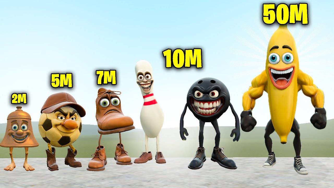 Сравнение размеров всех итальянских ии-мемов brainrot в garrys mod смотреть онлайн