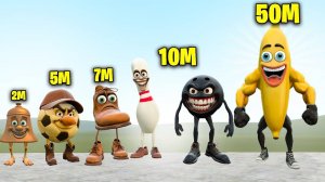 Сравнение размеров всех итальянских ии-мемов brainrot в garrys mod