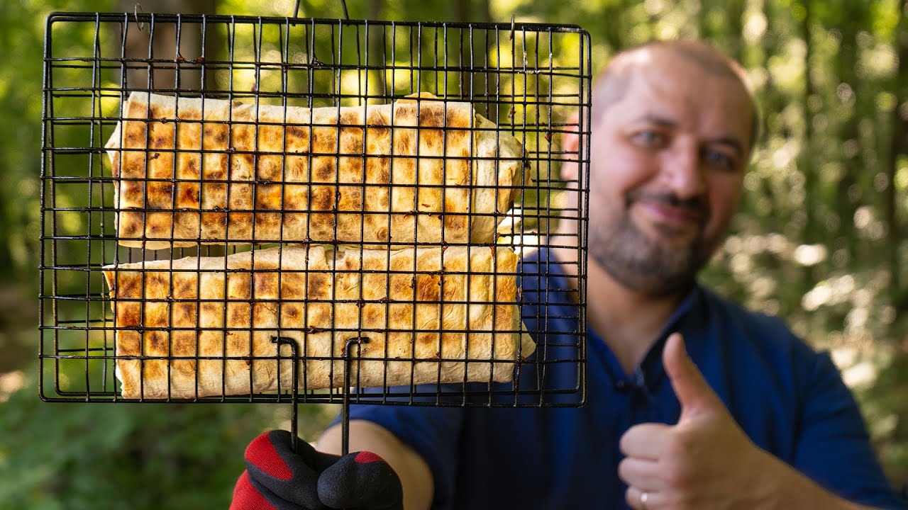 Вот как нужно готовить шаурму! Шаурма на углях. смотреть онлайн