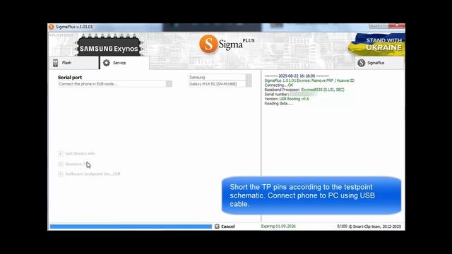 Samsung Galaxy M14 5G (Exynos 1330) Remove FRP with Sigma Plus