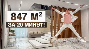Скоростной обзор дома в Millennium Park: 847 м2 / 5 спален / 2 гостиных / 3 камина / минимализм