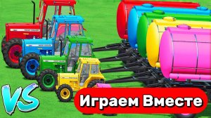 МУЛЬТИКИ ПРО РАЗНЦОВЕТНЫЕ ТРАКТОРЫ НА ГОРКАХ ДЛЯ ДЕТЕЙ 🚜 КАТАЕМСЯ НА КРУТЫХ МАШИНКАХ