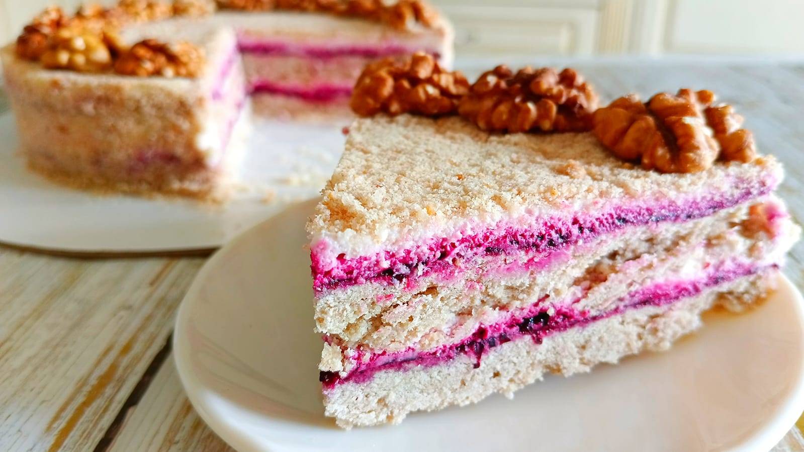 Песочный ПП торт "Магдалена" без глютена на муке из зелёной гречки! смотреть онлайн