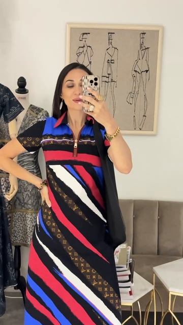 Ткань https://t.me/tkani_zimaleto Платье поло из бифлекса LV Август-25 смотреть онлайн