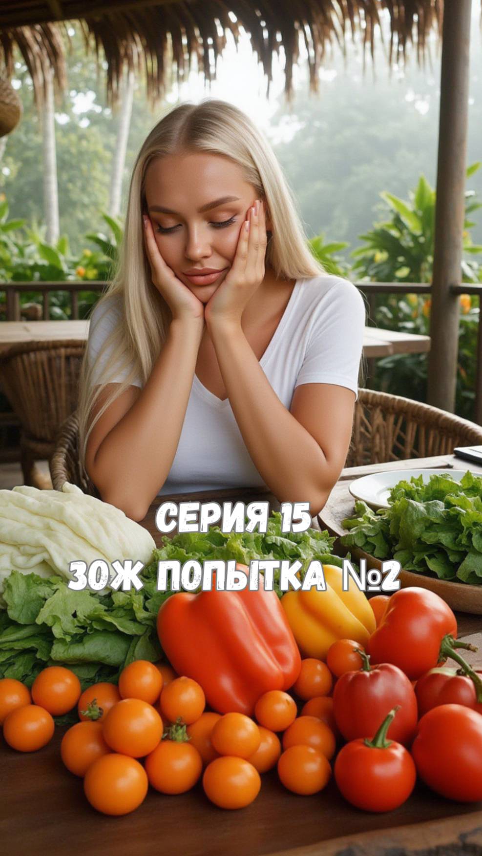 Правильное питание, зайки — это когда в тарелке зелень, в бокале вино…