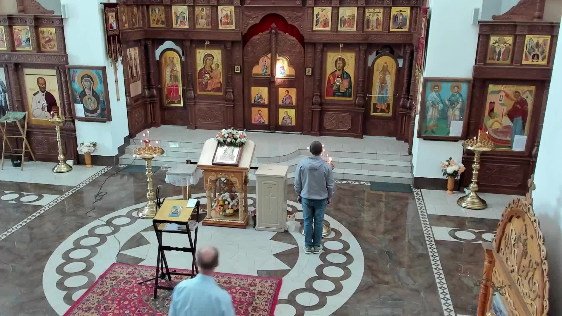 Чтение акафиста Богородице за воинов в храме свв. Космы и Дамиана 24.08.2025г. смотреть онлайн