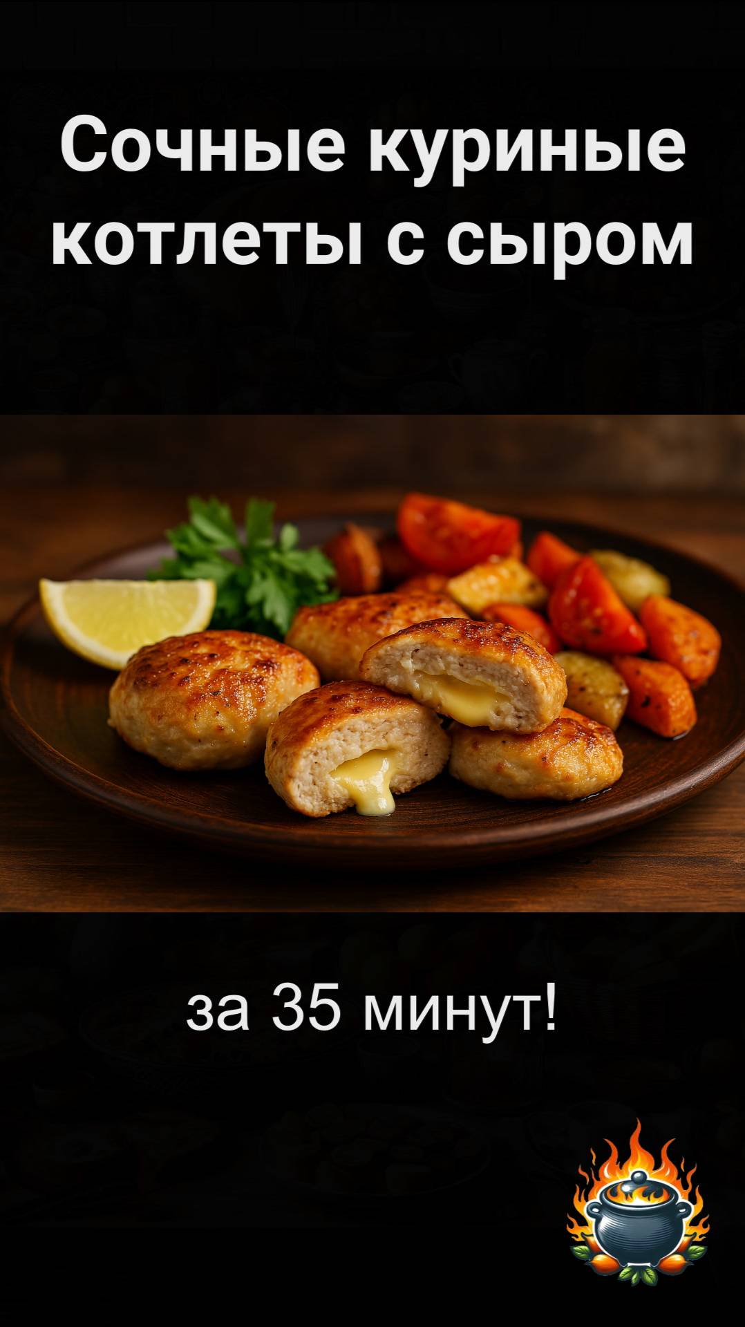 Сочные куриные котлеты с сыром и чесноком в духовке