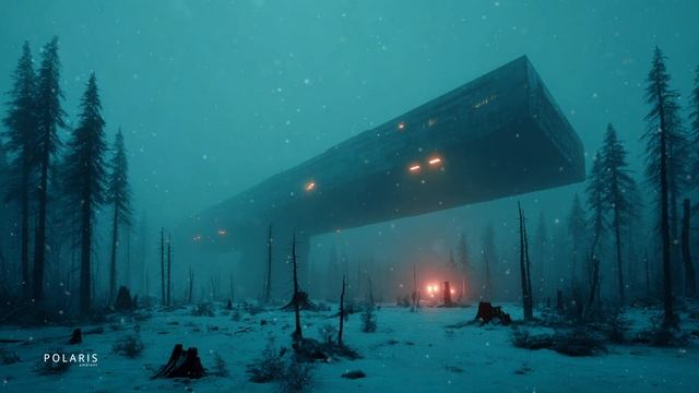 Ambient Dystopian Soundscape ☢️ Post-Earth Snowstorm & Futuristic Nightscape