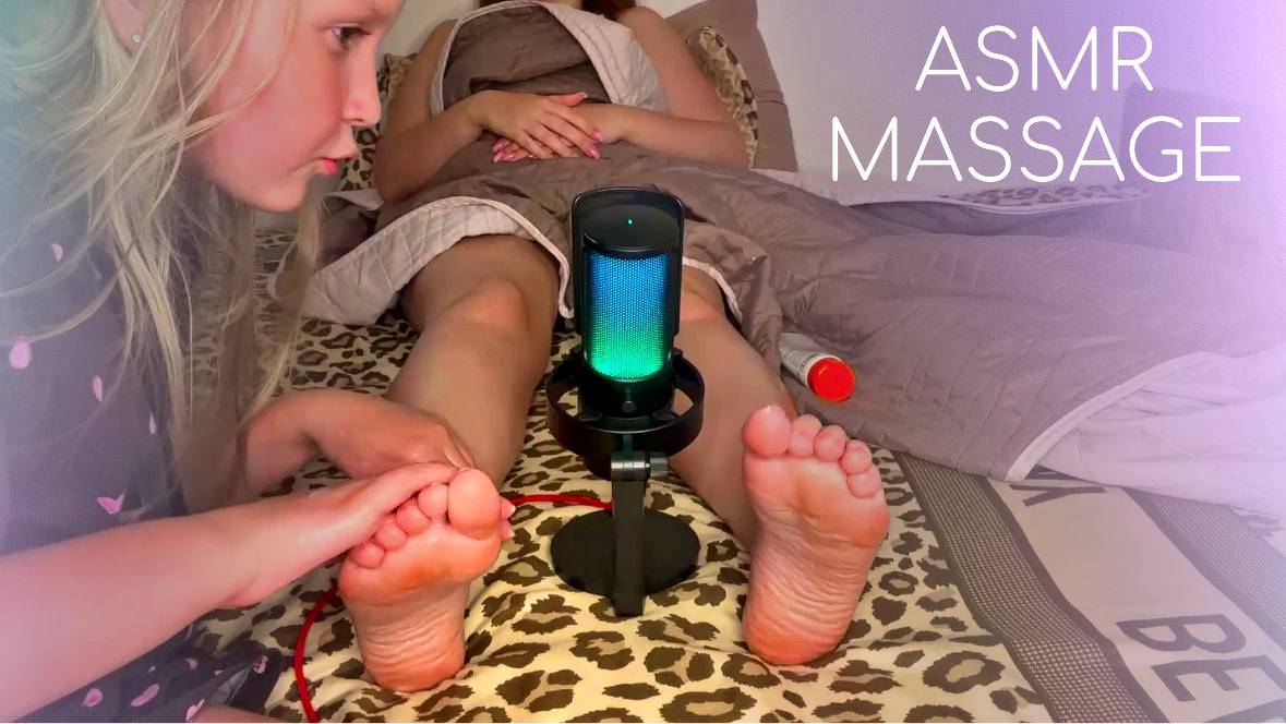 АСМР СЕСТРЕНКА ДЕЛАЕТ МАССАЖ НОГ РАССЛАБЛЕНИЕ ПЕРЕД СНОМ ASMR смотреть онлайн