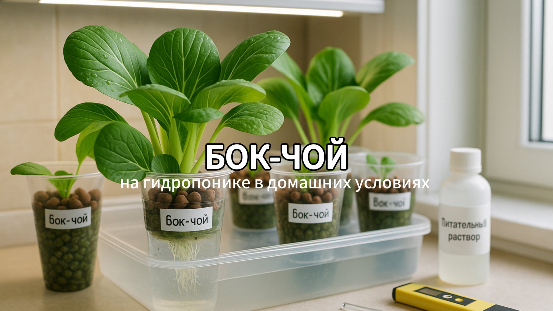 Как вырастить бок-чой в стаканчиках | Гидропоника своими руками для начинающих 🥬 смотреть онлайн