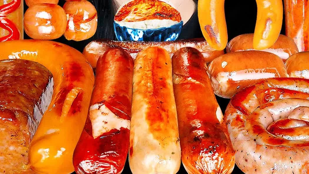 асмр сосиски и острые осьминоги с грибами