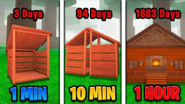 Я ПОСТРОИЛ АФК БАЗУ за 1 минуту, 10 минут и за 1 час в игре 99 ночей в Лесу РОБЛОКС смотреть онлайн