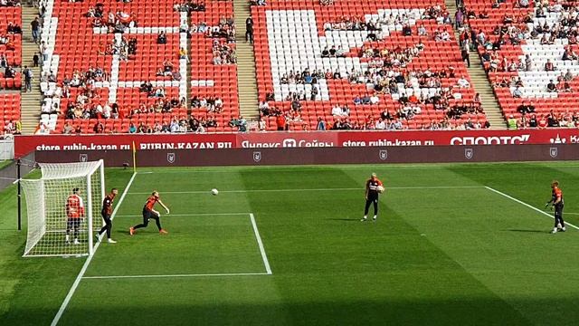 Александр Максименко вратарь Спартака на разминке перед матчем с Рубином смотреть онлайн