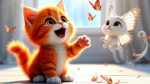 Анимационный мультфильм  - 9 выпуск: Котёнок и Бабочка