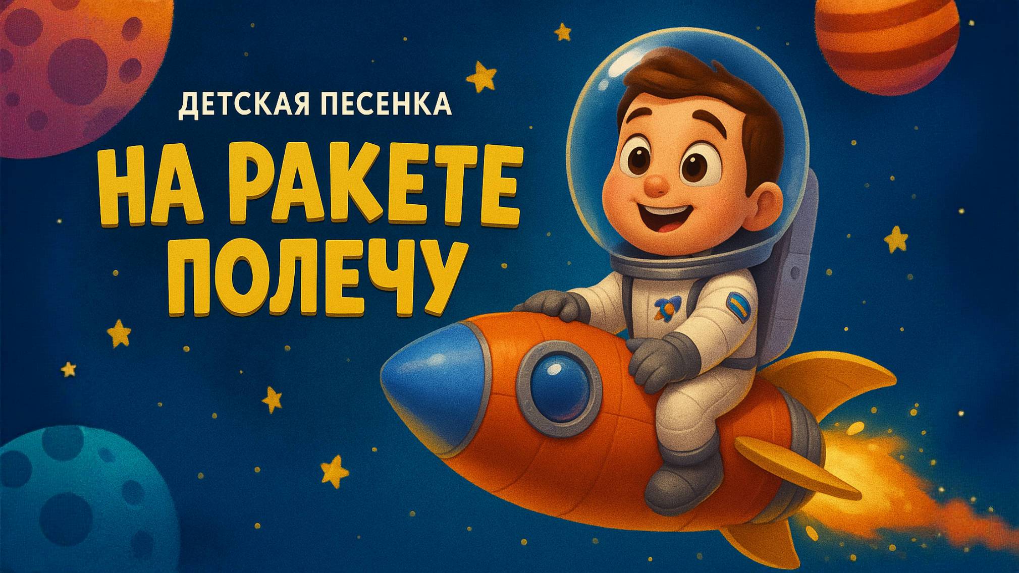 Детская песня про космос. На ракете полкчу! Мультик про космос. смотреть онлайн