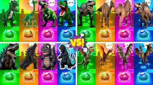 Динозавры МЕГАМИКС 41-44 уровни - Мультики про Динозавров | МУЛЬТФИЛЬМЫ ДИНОЗАВРЫ в Tiles Hop