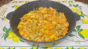 Как вкусно пожарить Картошку с Капустой.