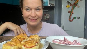 МУКБАНГ ФАРШИРОВАННЫЕ КАБАЧКИ/САЛАТ ЧАФАН/MUKBANG ЕДА ОБЖОР