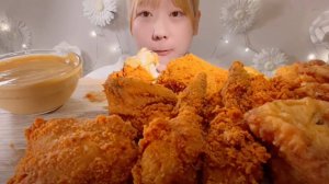 🔥🍲 Мукбанг и Mukbang с KFC: острая жареная курица с чесноком и мисо. 🍗🔥