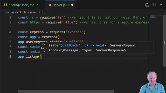 2. (2) Build our server, express, socket.io, https смотреть онлайн