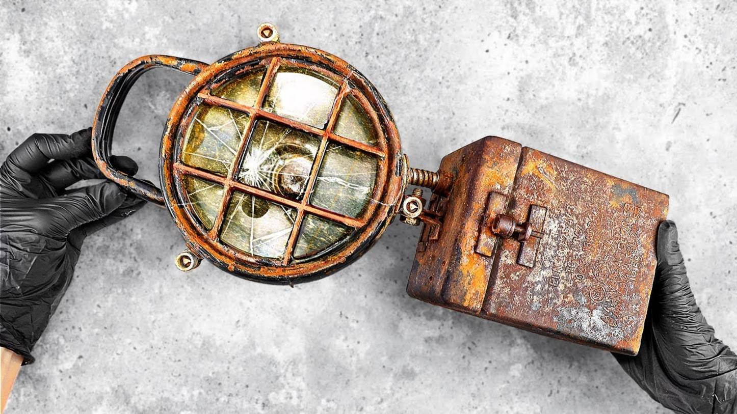 🔥 Нашёл СТАРУЮ РЖАВУЮ ЛАМПУ на Свалке… Ты НЕ ПОВЕРИШЬ, во что она превратилась! 😱 смотреть онлайн