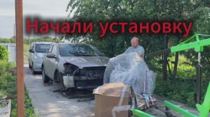 Ниссан кашкай установка двигателя с помощью гаражного крана из Озона.