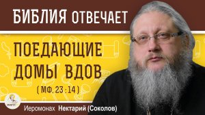 ПОЕДАЮЩИЕ ДОМЫ ВДОВ (Мф. 23:14)  Иеромонах Нектарий (Соколов)