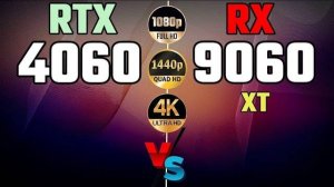 RX 9060 XT vs RTX 4060 8GB  GAMİNG TEST 4K 2K 1080P