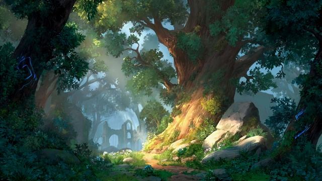 Роща Лираэль - Атмосфера эльфийского леса и музыка для отдыха и расслабления, фоновая музыка эльфов смотреть онлайн