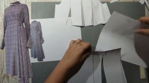 Моделирование. Складки и сборки с одной стороны на ровной основе. Выкройка № 1505.