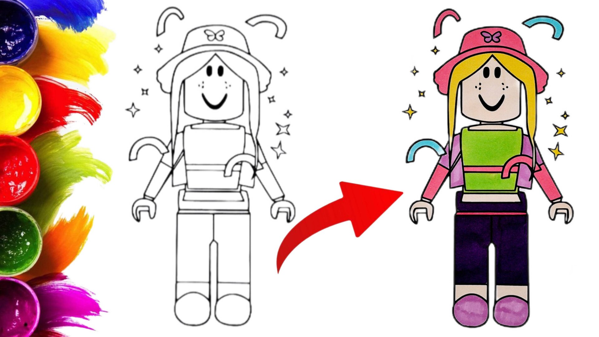 Как нарисовать скин Роблокс Девочка смотреть онлайн