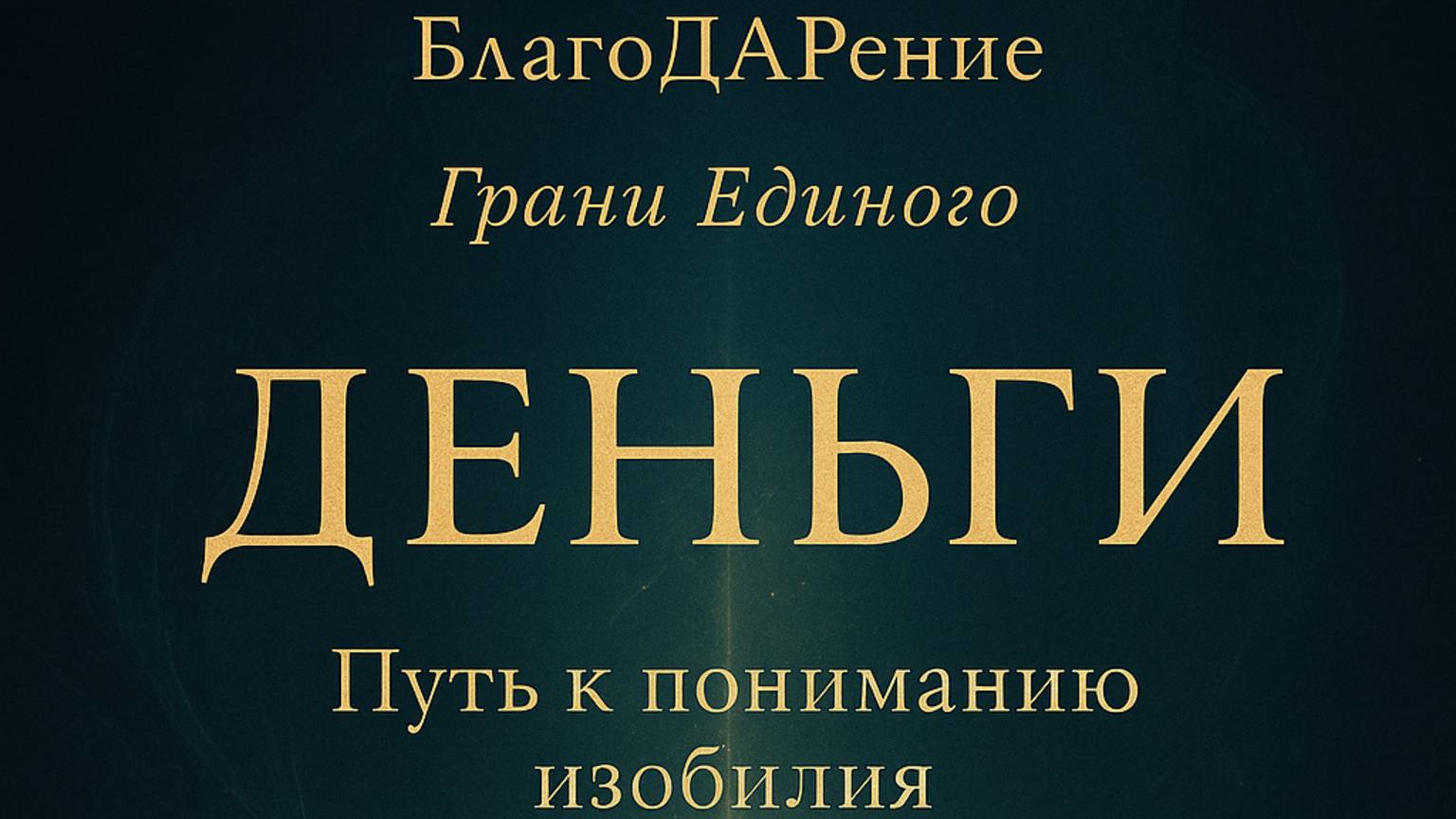 «Деньги» Путь к пониманию изобилия. Текст: Роман Егоров. Голос Nikosho