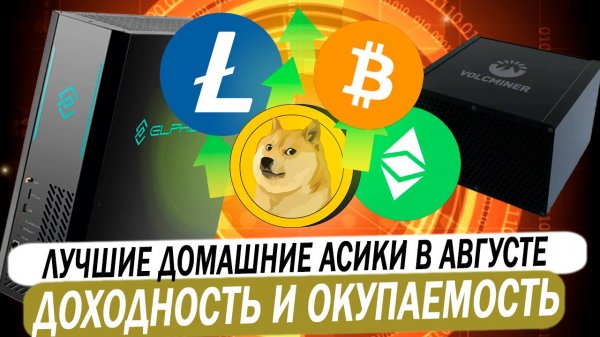 Лучшие домашние асики BTC, LTC, ETH. Доходность и окупаемость в августе