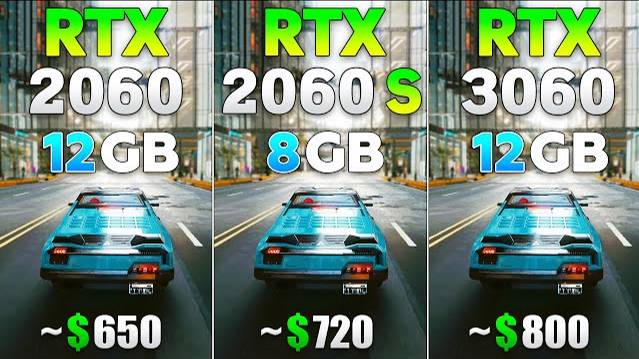 RTX 2060 12GB vs RTX 2060 SUPER vs RTX 3060 - Test in 8 Games смотреть онлайн