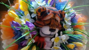 БУКЕТ с ТИГРЕНКОМ (капрон)