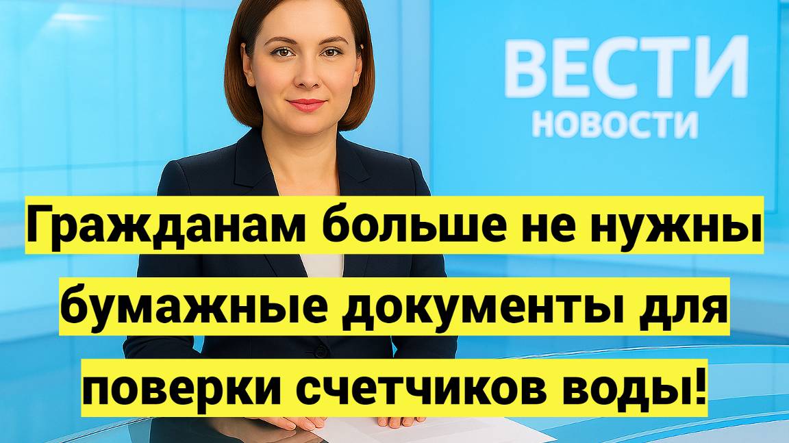 Гражданам больше не нужны бумажные документы для поверки счетчиков воды смотреть онлайн