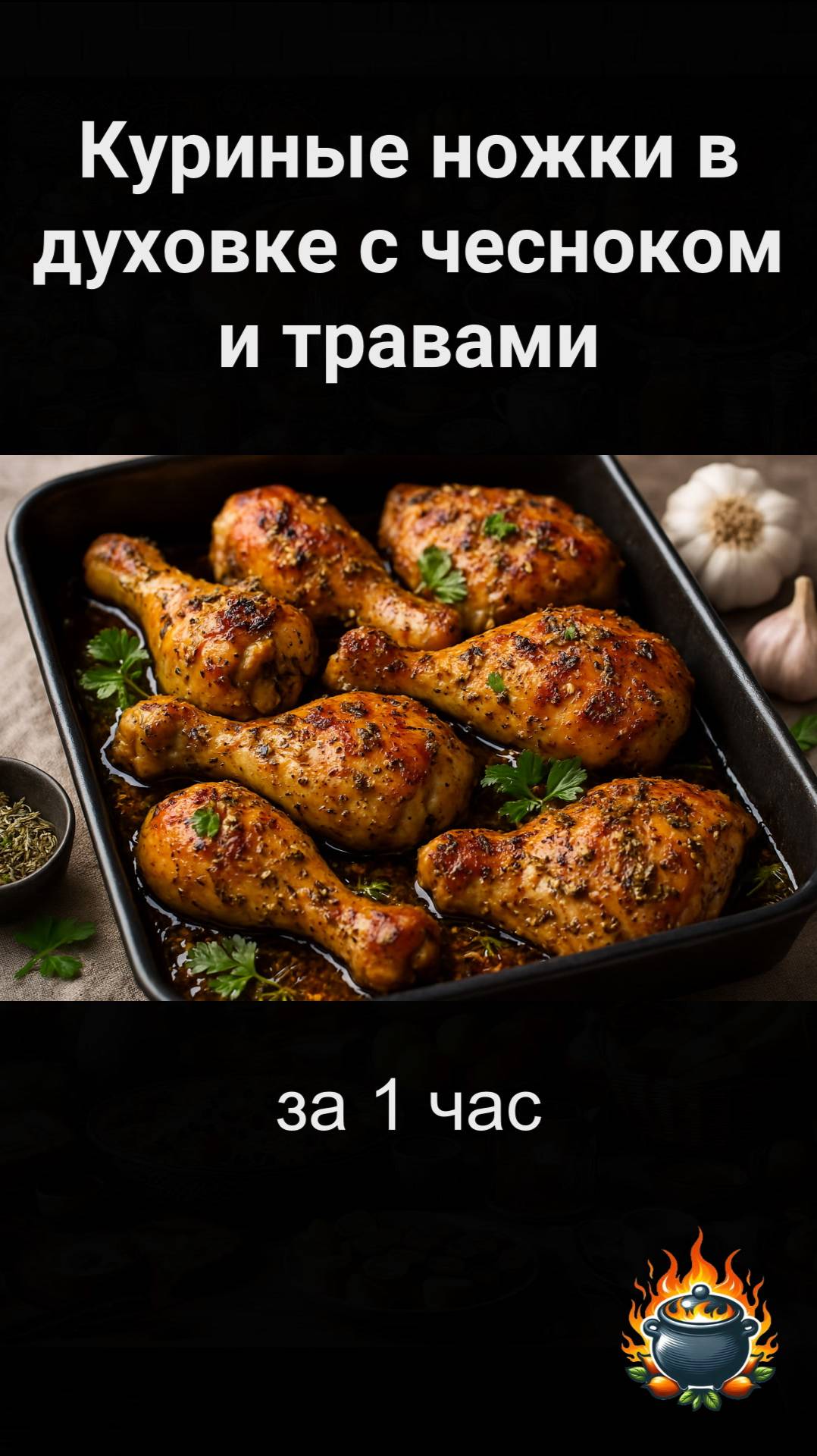 ✨ Сочные куриные ножки с чесноком и травами, которые сведут с ума!