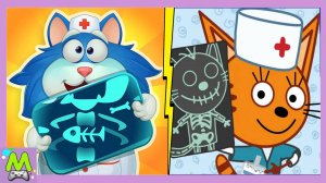 Три Кота против Кота Пломбира.Доктора Спешат на Помощь.Кто Лучший Котик-Врач.Мультик Игра