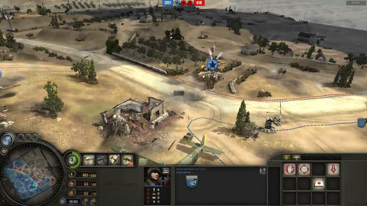 Battle of Crete mod (3.9.6) PvP, 2x2 Maleme map #9 смотреть онлайн